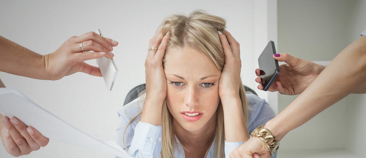 stressed business woman